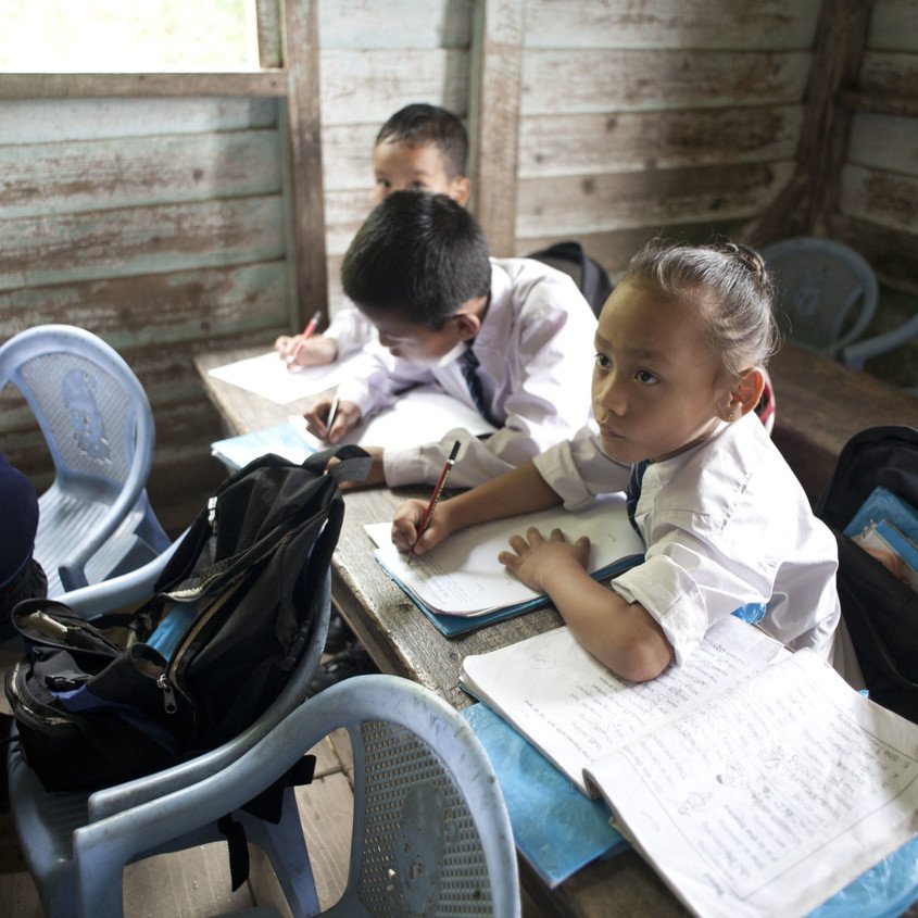 Girl learning Darjeeling classroom